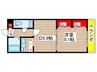 城木館 1DKの間取り