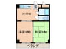 中村マンション 2DKの間取り