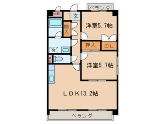間取図 エンド－ル吉根