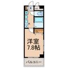 レジデンスTH浄心 1Kの間取り