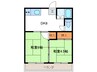 コーポ山半 2DKの間取り