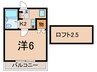 エクセル八田 1Kの間取り