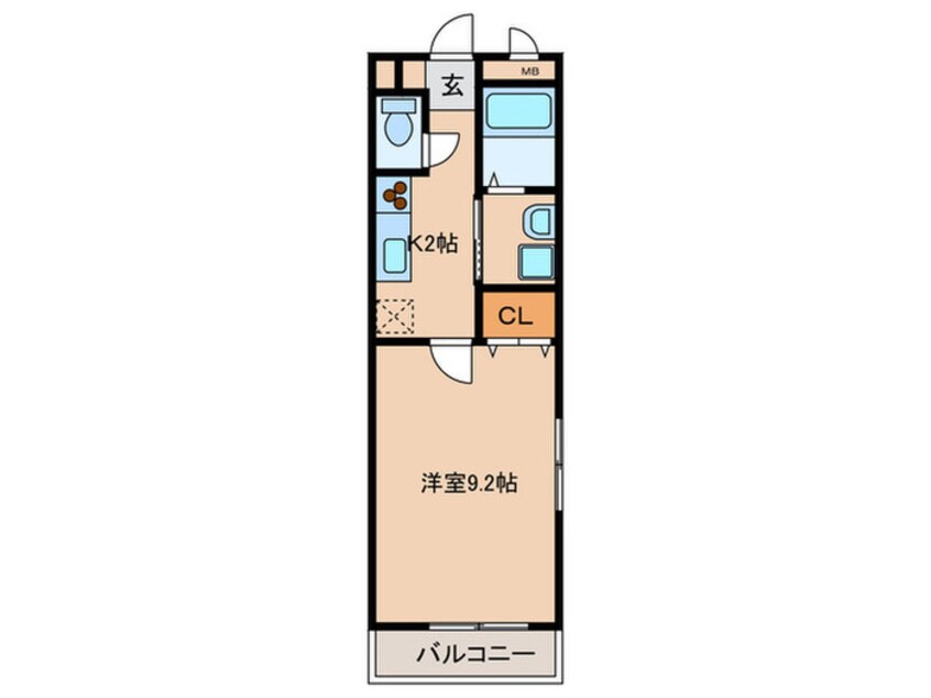 間取図 ｱﾝﾌﾟﾙ-ﾙﾘ-ﾌﾞﾙＫ・Ｙﾋﾙｽﾞ