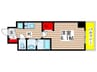 ｴｽﾃﾑｺｰﾄ名古屋新栄Ⅲｸﾞﾛｰﾘｨ 1Kの間取り