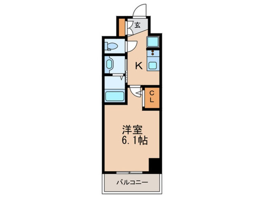 間取図 ｴｽﾃﾑｺｰﾄ名古屋新栄Ⅲｸﾞﾛｰﾘｨ