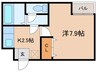 A-legato鳥居西通 1Kの間取り
