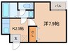 A-legato鳥居西通 1Kの間取り