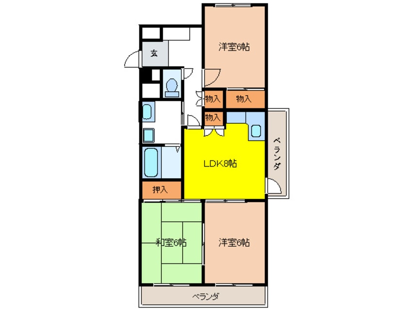 間取図 ハイメゾンべるのーぶ