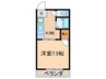キララハイツ 1Kの間取り