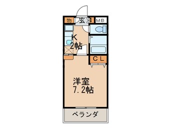 間取図 ＫⅡ－ＯＫＡＳＡＮ　Ｂ．二番館