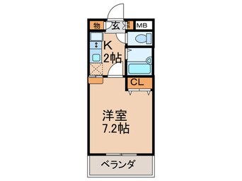 間取図 ＫⅡ－ＯＫＡＳＡＮ　Ｂ．二番館