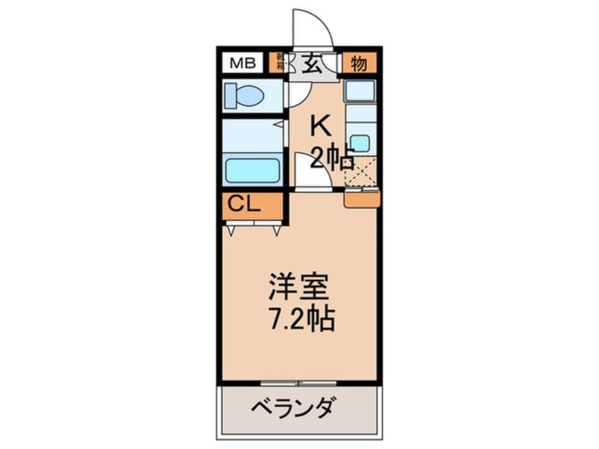 間取図 ＫⅡ－ＯＫＡＳＡＮ　Ｂ．二番館