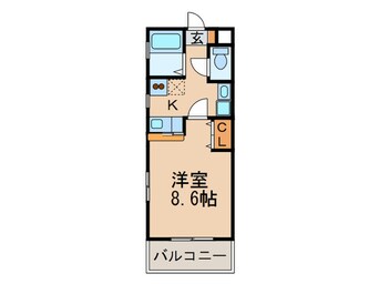 間取図 ＫⅡ－ＯＫＡＳＡＮ　Ｂ．参番館