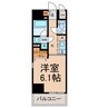 プレミアム黒川 1Kの間取り