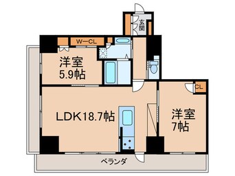 間取図 ローレルタワー藤が丘(1601)