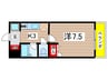 ヴァンベ－ル桜山 1Kの間取り
