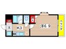 ヴァンベ－ル桜山 1Kの間取り