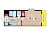 ヴァンベ－ル桜山 1Kの間取り