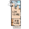 MOVE若宮 1LDKの間取り