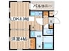 AMLUX 1LDKの間取り