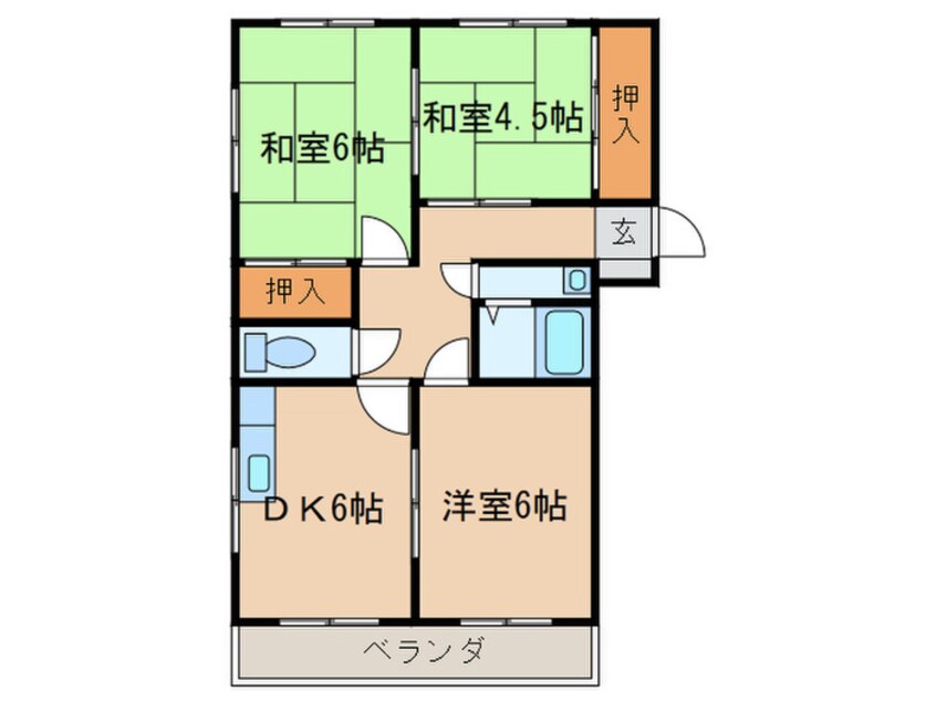 間取図 ハイネス牧野