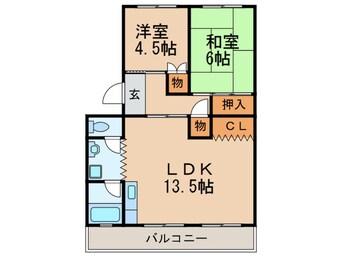 間取図 コーポヨコヰ