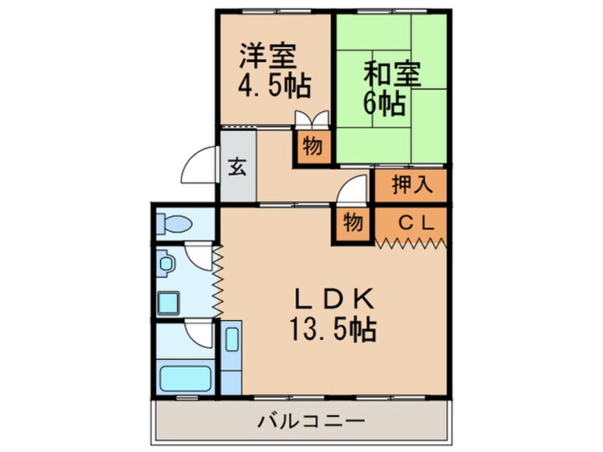 間取図 コーポヨコヰ