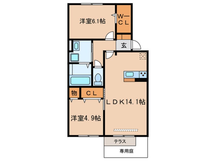 間取図 グレースタウン江南Ｈ