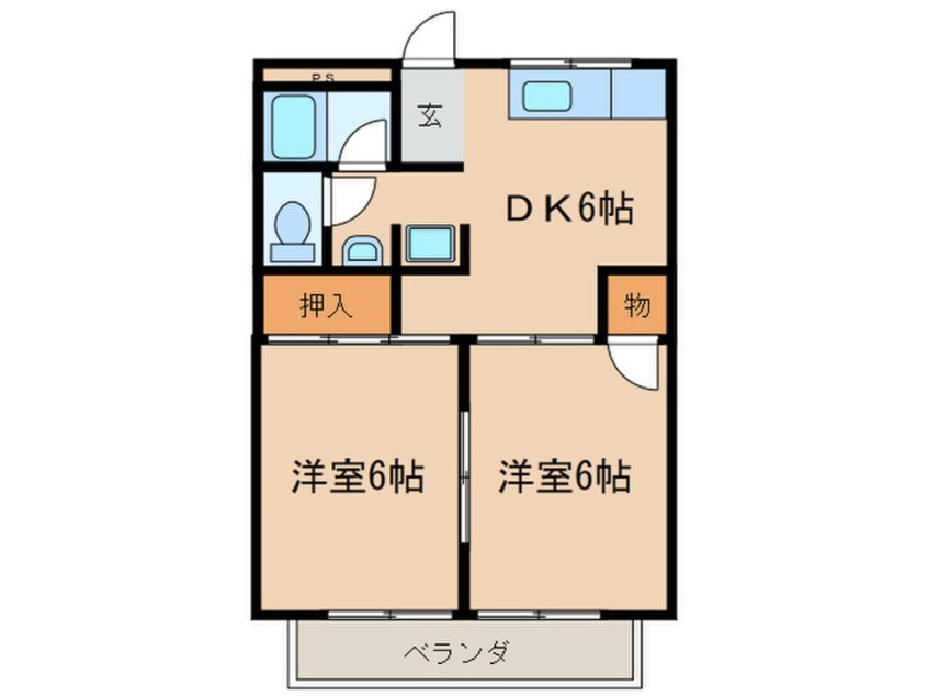 間取図 ファミール河上２