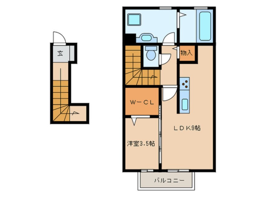 間取図 e・Lavie木曽川