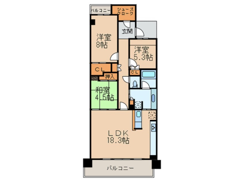 間取図 プライムメゾン富士見台