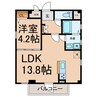 グランレーヴ平安通NORTH 1LDKの間取り