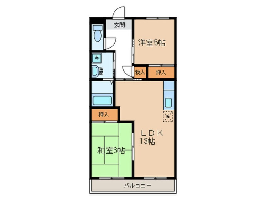 間取図 グランドハイツ梶野