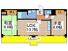 メゾンかおる 2LDKの間取り