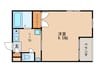 ドエル沢上 1Kの間取り