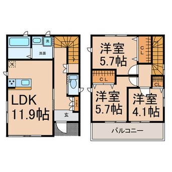 間取図 メゾン天王 A棟