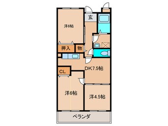 間取図 クリスタルウッズ