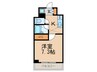 プロシード太閤通 1Kの間取り