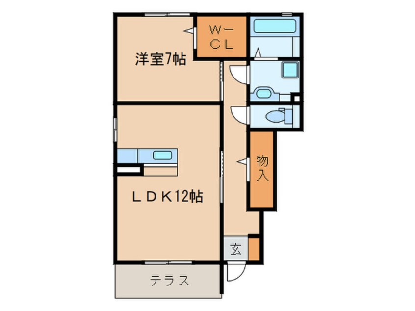 間取図 Ｄ－ｒｏｏｍ本庄