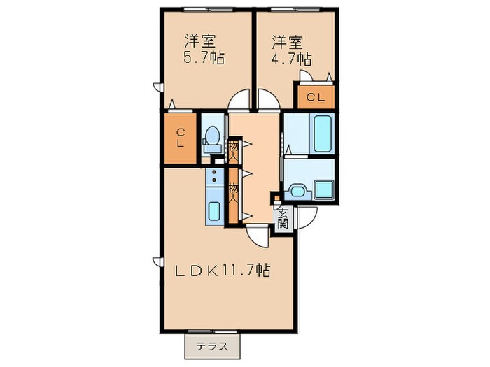 間取り図 ベルヴィレッジ鴻仏目Ⅱ　Ａ棟