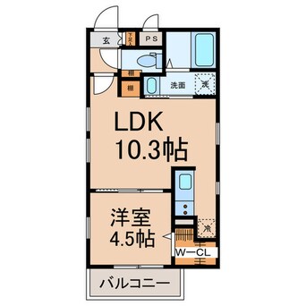 間取図 Cherim 庄内通