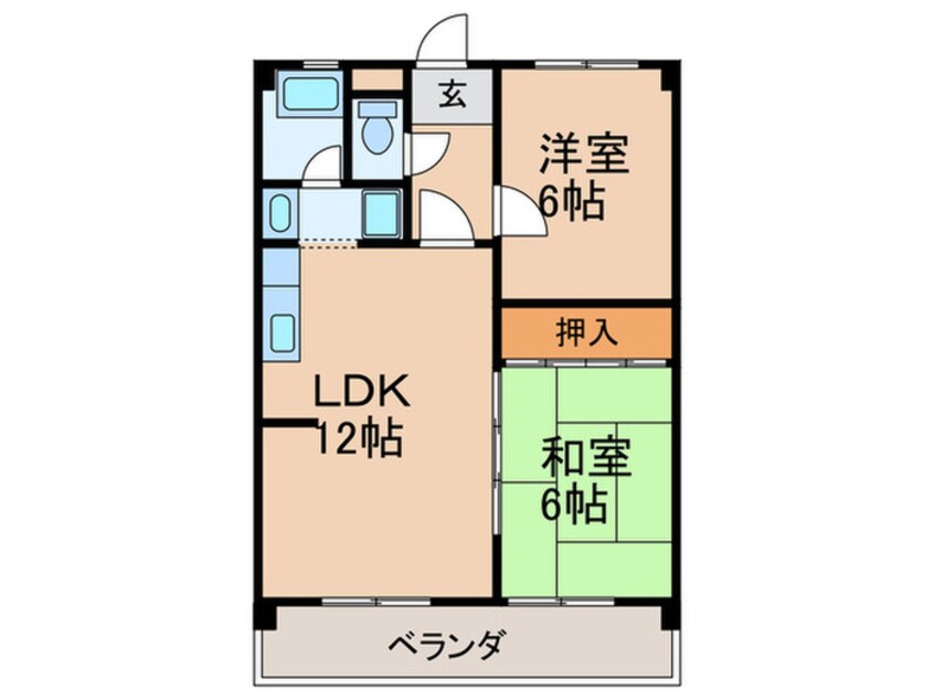 間取図 コーポいのくて