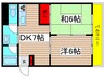 ラ　エスタシオン神宮東 2DKの間取り