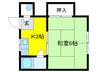 浅井荘 1Kの間取り