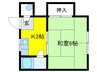 浅井荘 1Kの間取り