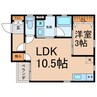 グランレーヴ黒川 1LDKの間取り