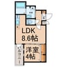 MOVE平安 1LDKの間取り