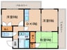 寺山パークハイツ 3DKの間取り
