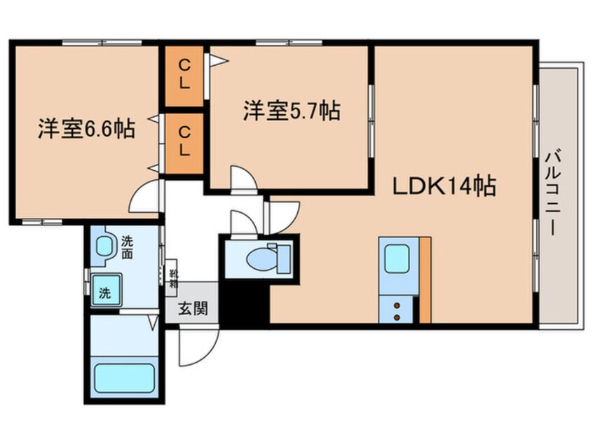 間取図 エルメゾンⅡ