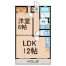 コーポ名倉 1LDKの間取り